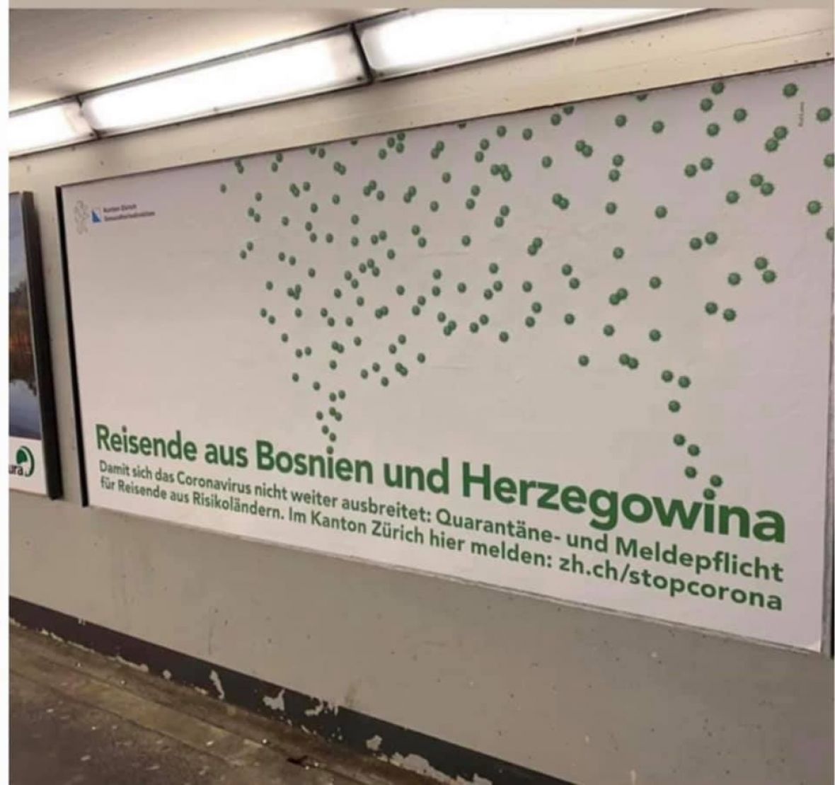 Osvanuo plakat: Putnici iz Bosne i Hercegovine, kako se koronavirus ne bi širio dalje, karantin obavezno