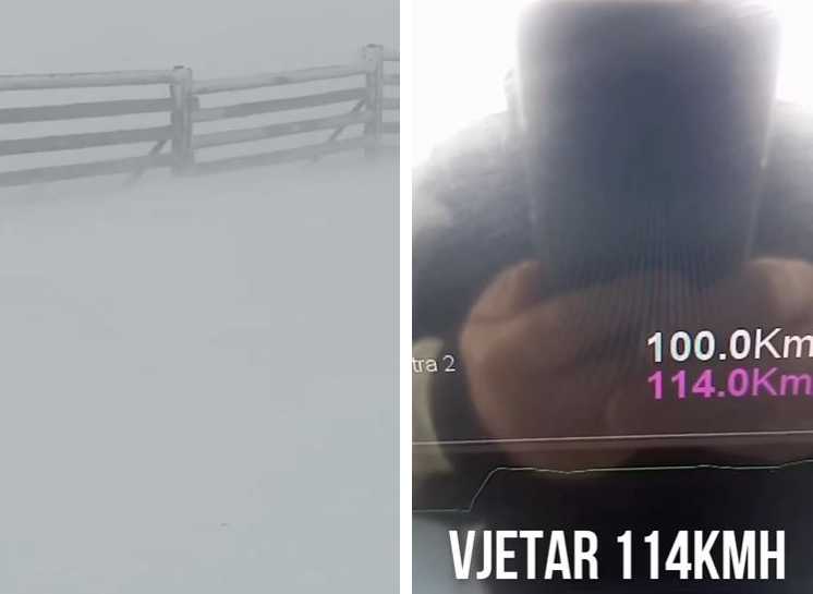 Oluja stigla u BiH: Vjetar na Bjelašnici dostigao brzinu od 133 kilometra na sat!